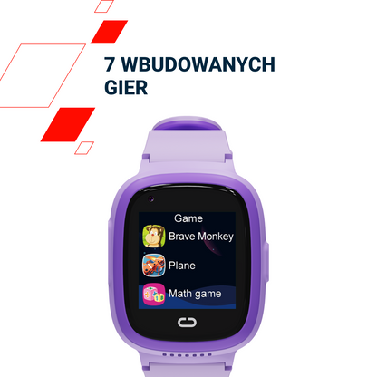 Smartwatch für Kinder mit GPS und 4G-Videoanruf Canyon Sunny KW-48 violett