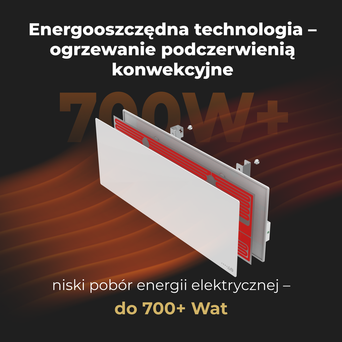 Aeno Smart Infrarot-Elektroheizung 700W slim 1cm weiß