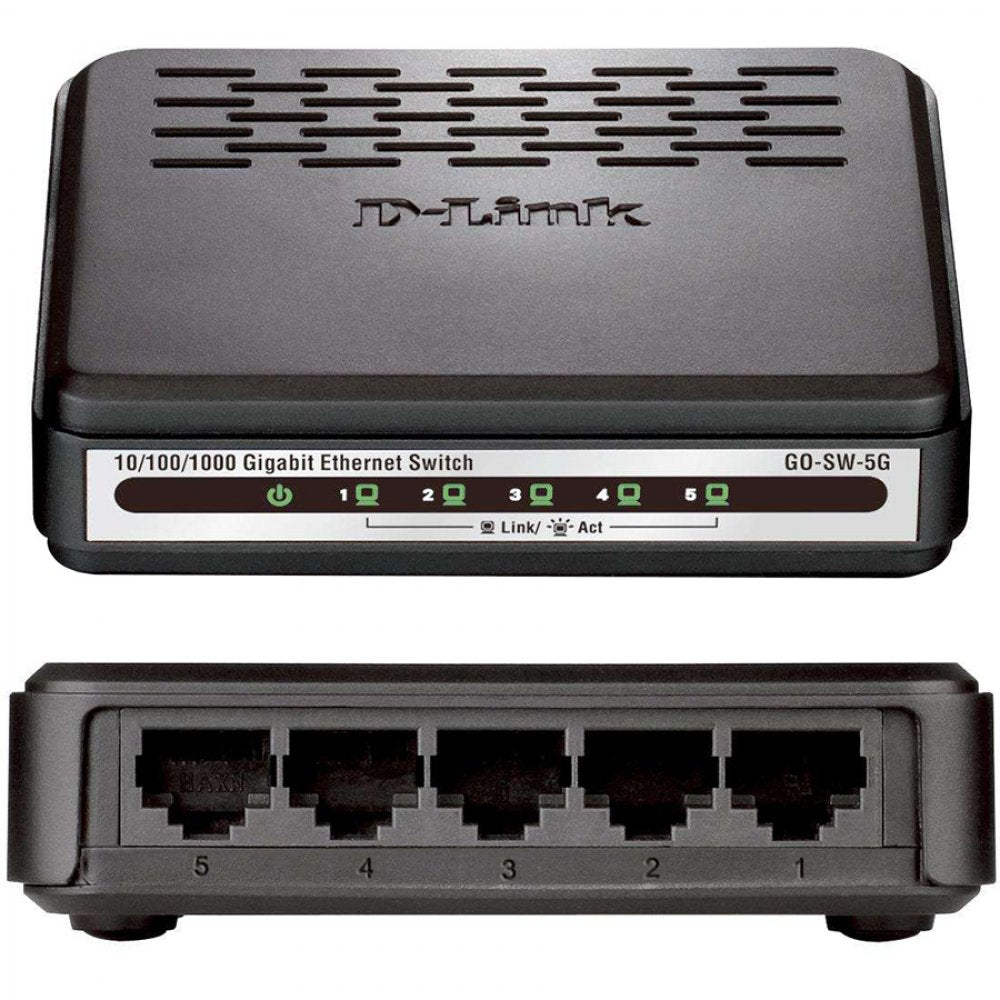 D LINK 5-port 10 Gbps desktop switch black