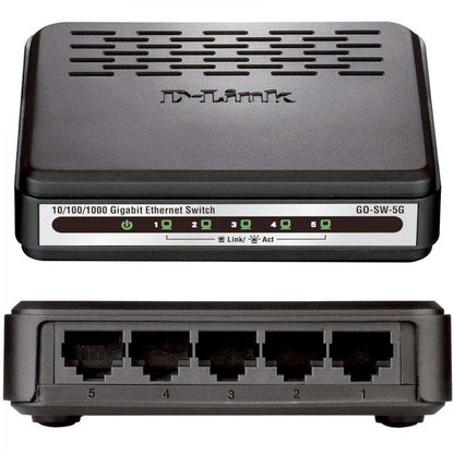 D LINK 5-port 10 Gbps desktop switch black