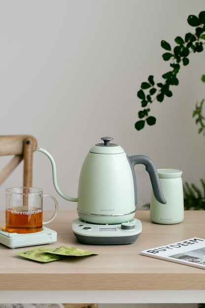 Wasserkocher gooseneck Buydeem K821 mit Temperaturregelung Pastellgrün