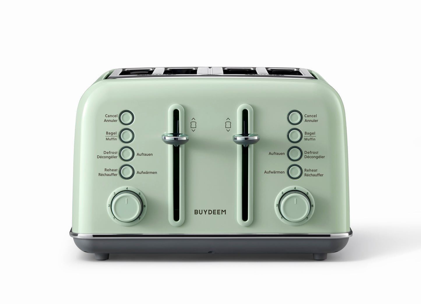 Toaster Buydeem DT640E für 4 Scheiben 1800 W Auftaufunktion Pastellgrün