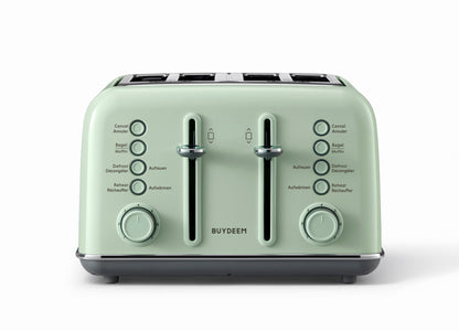 Toaster Buydeem DT640E für 4 Scheiben 1800 W Auftaufunktion Pastellgrün