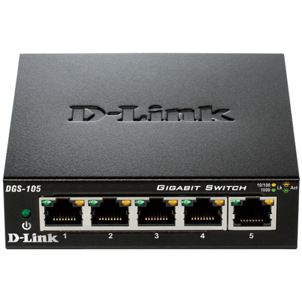 D-LINK 5-port 1 Gbit/s unmanaged external switch, black