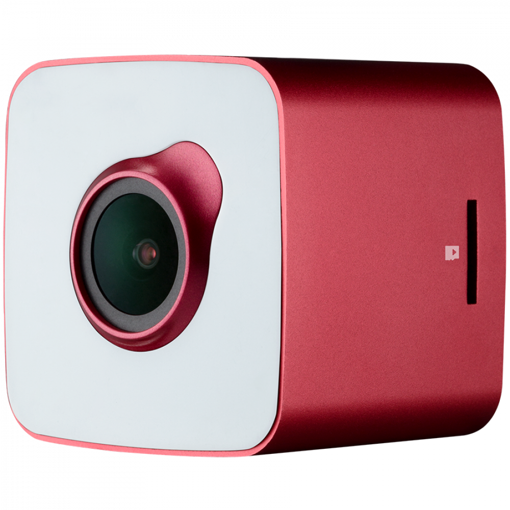Car Dash Cam PRESTIGIO RoadRunner CUBE FHD 1920x1080 red and white