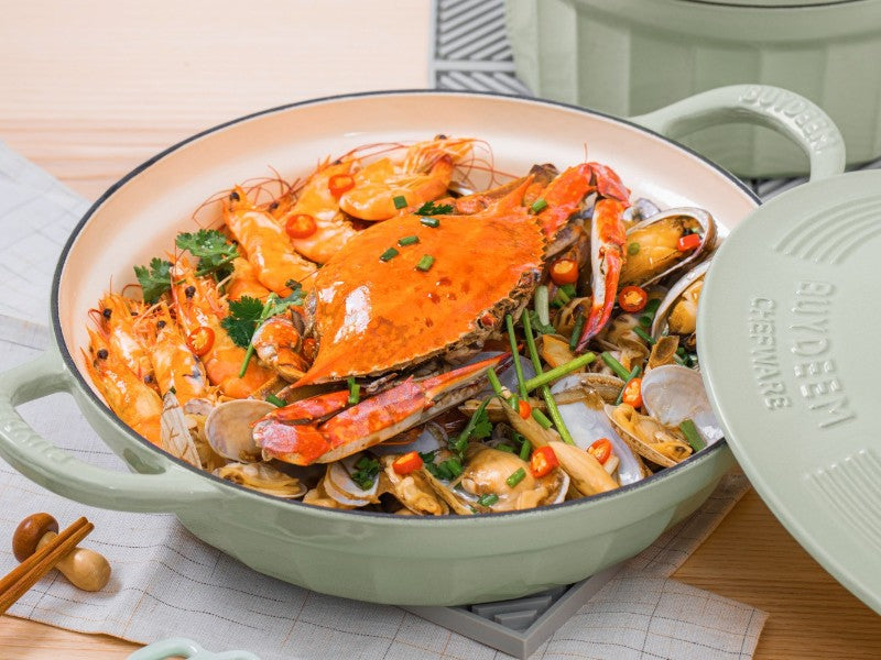 Buydeem CP581 Enameled Cast Iron Pot 3.3L Pastel Green