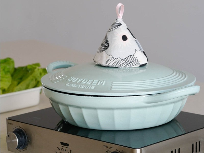 Buydeem CP581 Enameled Cast Iron Pot 3.3L Pastel Green
