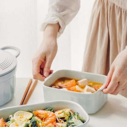 810 ml Buydeem CT1006 Ceramic Food Container Pastel Green