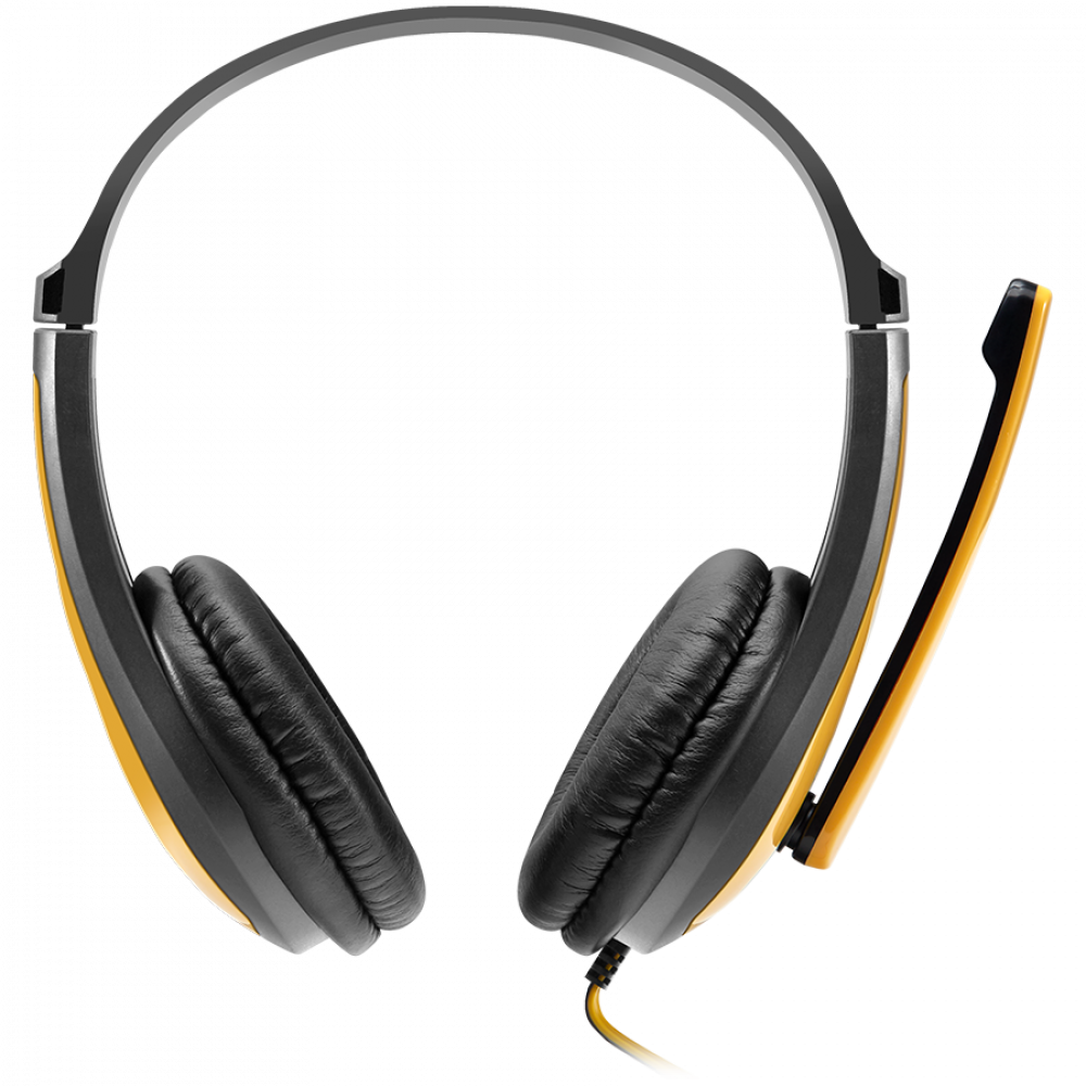 PC headset with microphone 2m Canyon HSC 1 black and yellow
