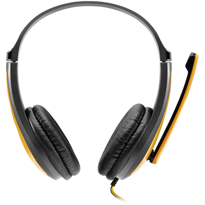 PC headset with microphone 2m Canyon HSC 1 black and yellow