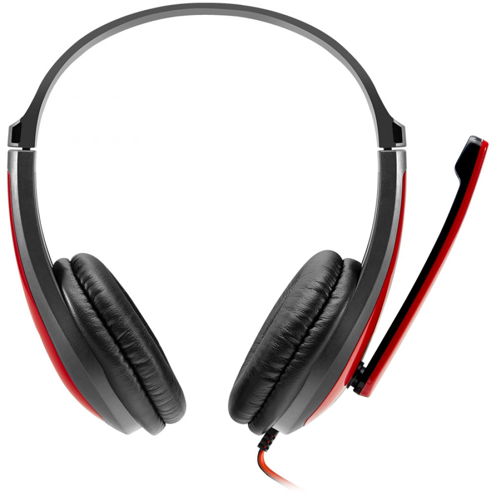 Headset mit Mikrofon 2m für PC Canyon HSC-1 schwarz-rot