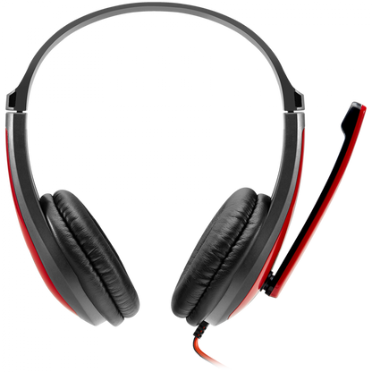 Headset mit Mikrofon 2m für PC Canyon HSC-1 schwarz-rot
