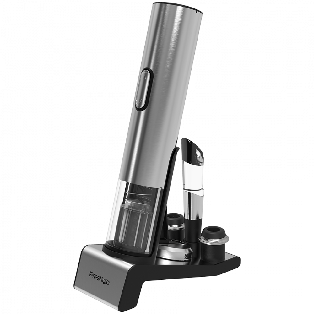 PRESTIGIO Garda Electric Wine Corkscrew, Silver