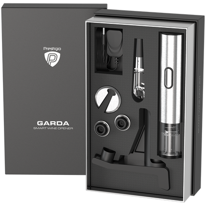 PRESTIGIO Garda Electric Wine Corkscrew, Silver