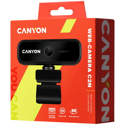 Full HD 1080p Webcam Canyon C2N black
