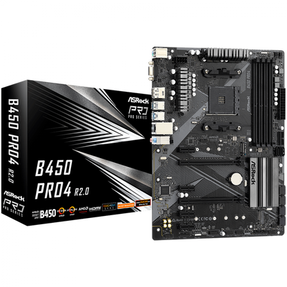 ASROCK B450 PRO4 R2.0 ATX Motherboard for AMD Ryzen 128 GB
