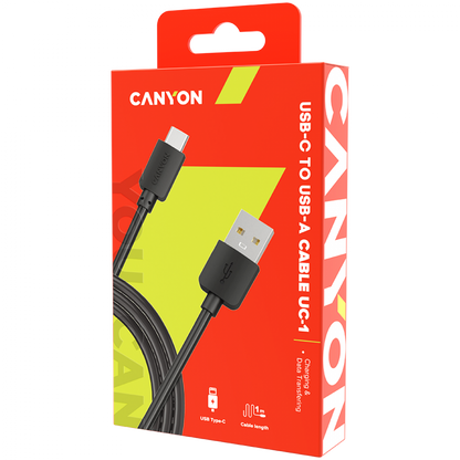 USB to USB C Cable 5W 1m Canyon UC 1 black