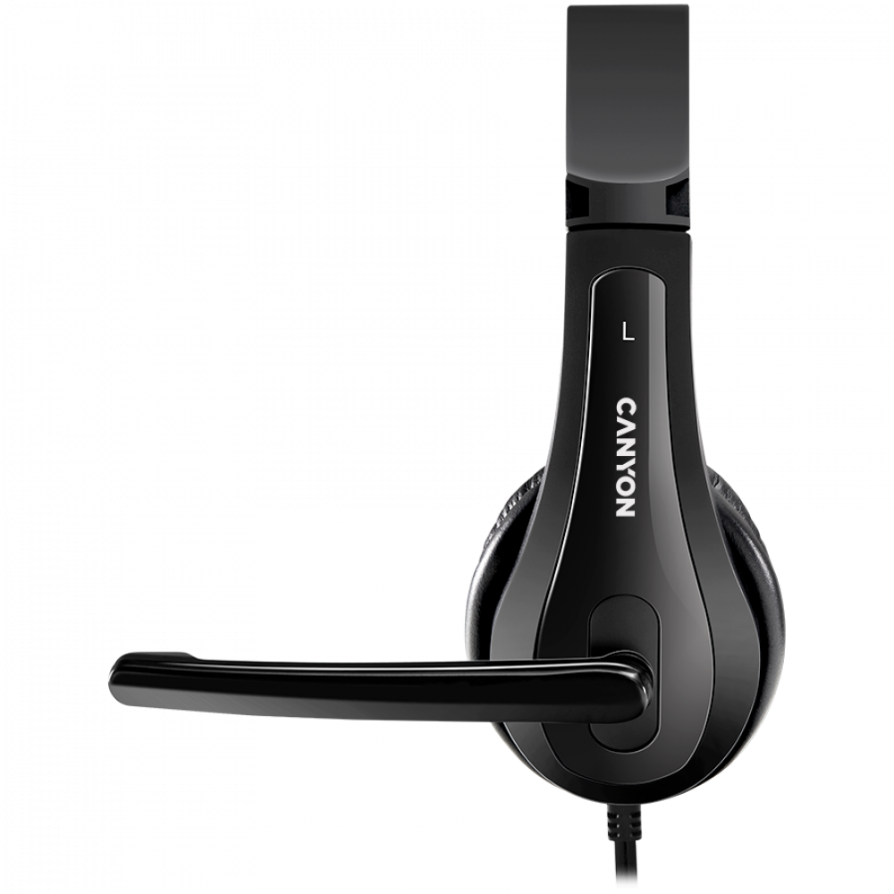 Headset with microphone 2 m for PC Canyon CHSC-1 black