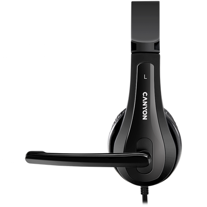 Headset with microphone 2 m for PC Canyon CHSC-1 black