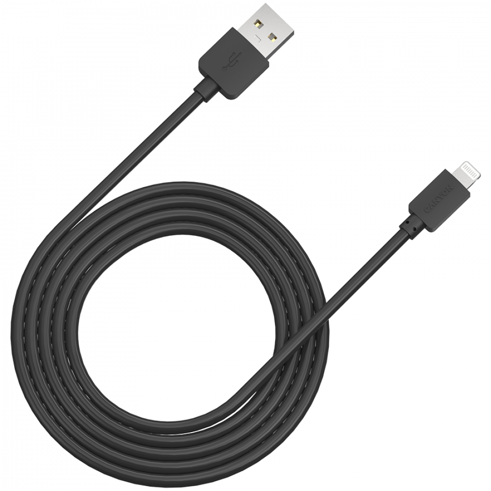 USB to Lightning Cable 5W 1m Canyon CFI 1 Black