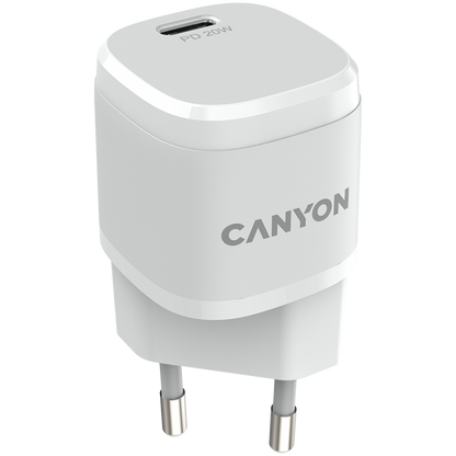 Ładowarka sieciowa 20W PD USB-C do telefonu Canyon H-20-05 biała