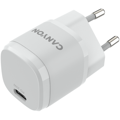 Ładowarka sieciowa 20W PD USB-C do telefonu Canyon H-20-05 biała