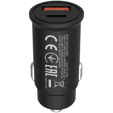 Car charger PD30W QC3.0 USB-C USB-A Canyon C-20-03 black