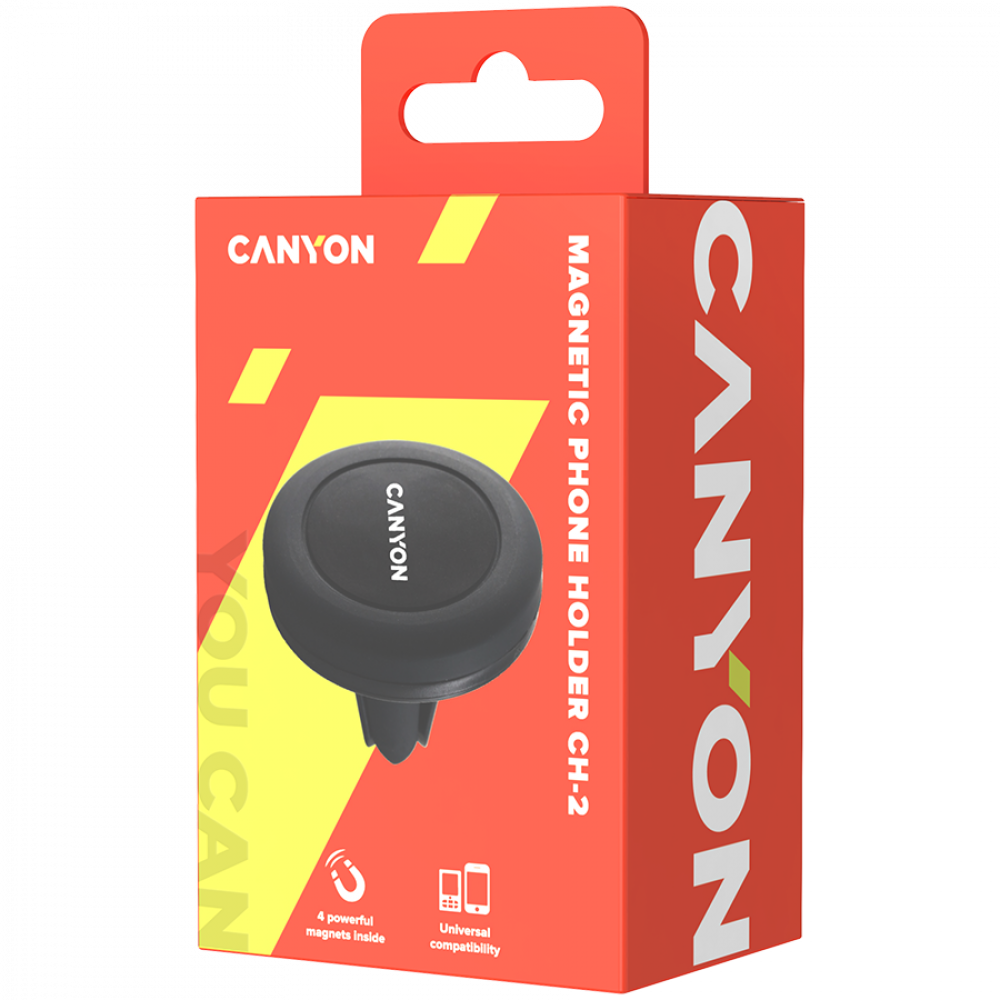 Uchywyt na telefon magnetyczny do samochodu Canyon CH-2 czarny
