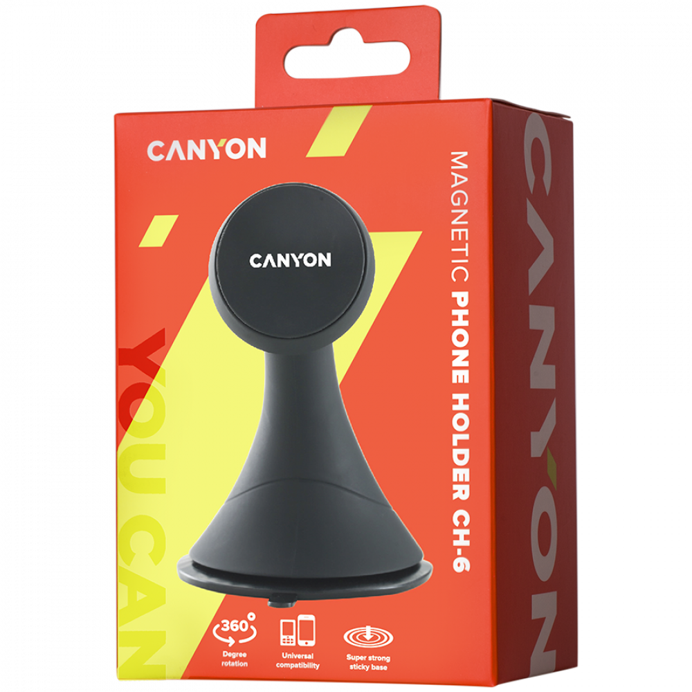Magnetische Handyhalterung für das Auto Canyon CH-6 schwarz
