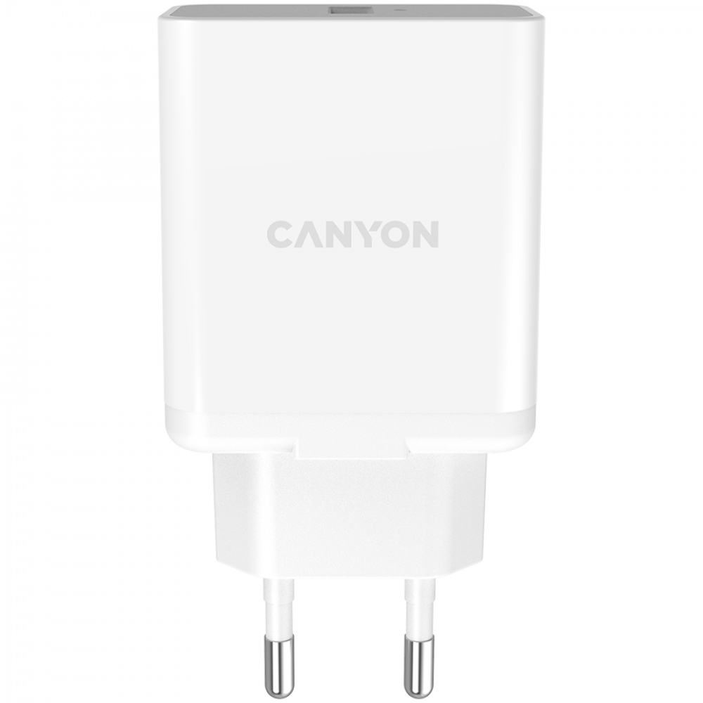 Canyon H 24 24W QC3.0 USB A Mains Charger, white