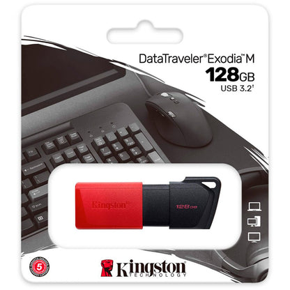 Pendrive Kingston 128 GB USB 3.2 Gen 1 czerwony czarny