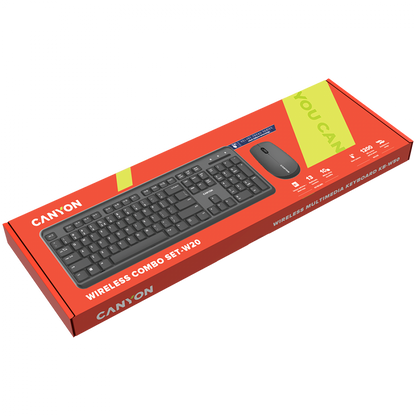 Kabellose Tastatur-Maus-Set Canyon SET-W20 schwarz