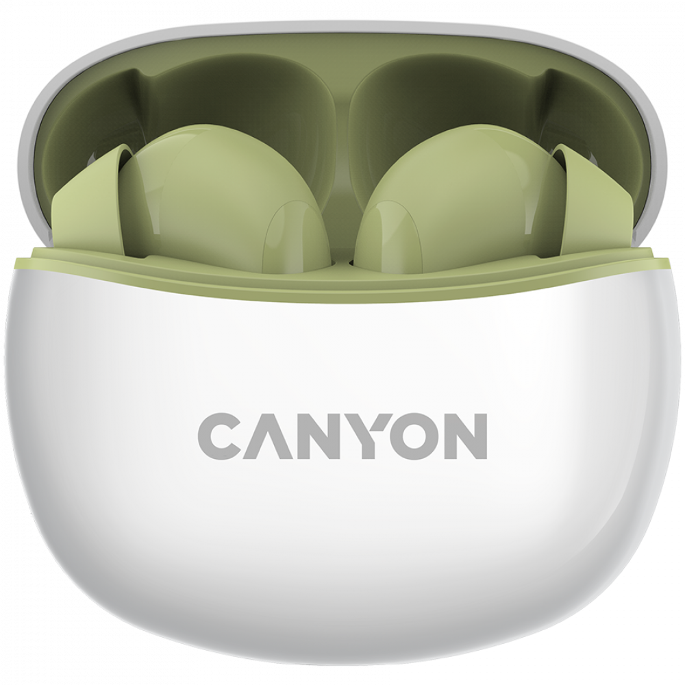 In-ear headphones TWS 5 with wireless charging case Canyon TWS-5 green