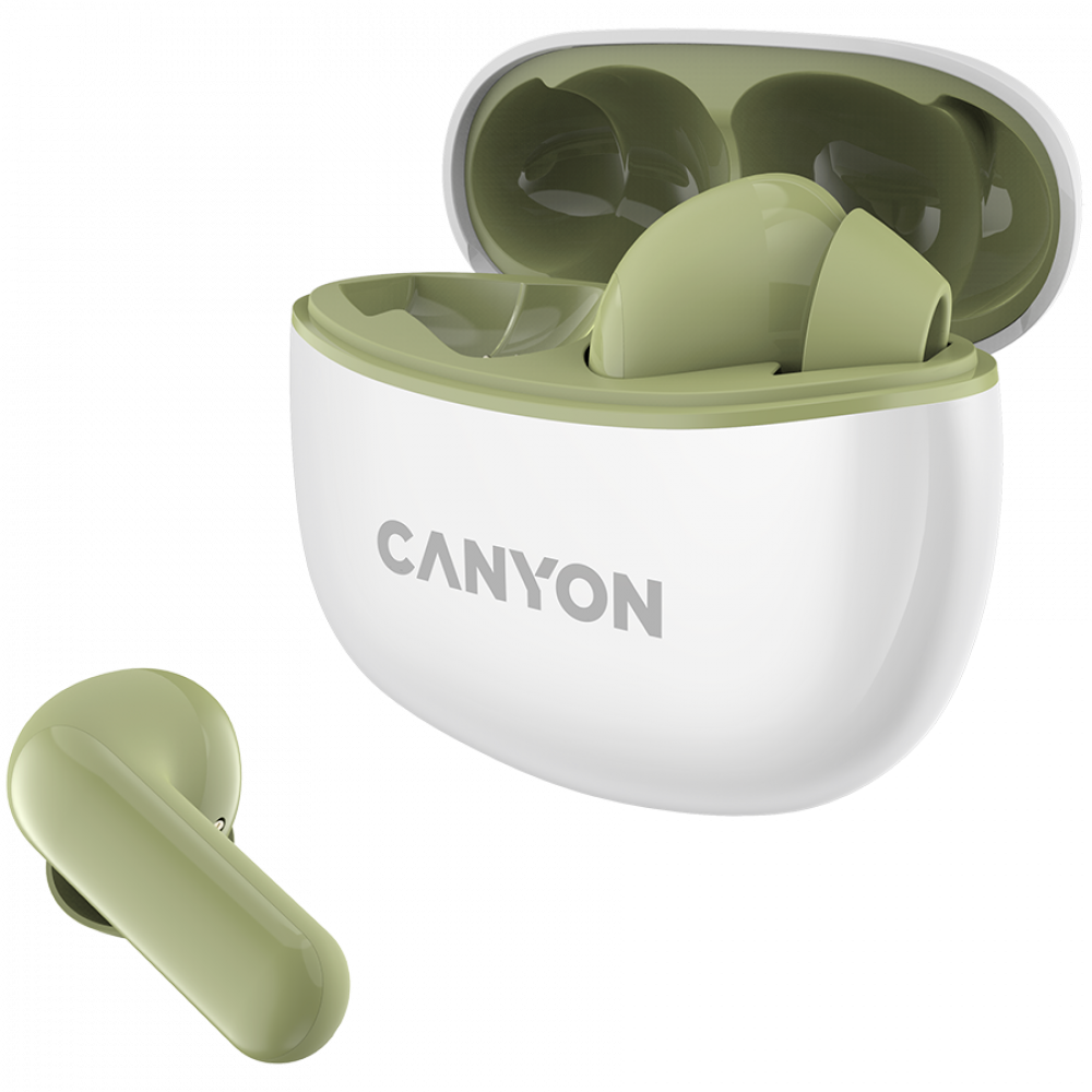 In-ear headphones TWS 5 with wireless charging case Canyon TWS-5 green