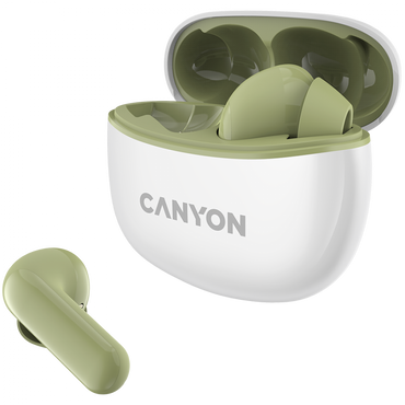 In-ear headphones TWS 5 with wireless charging case Canyon TWS-5 green