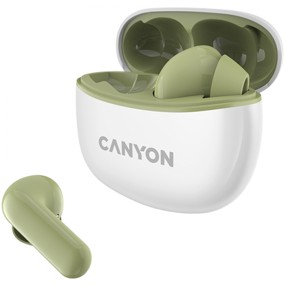 In-ear headphones TWS 5 with wireless charging case Canyon TWS-5 green