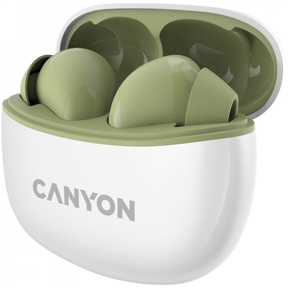 In-ear headphones TWS 5 with wireless charging case Canyon TWS-5 green