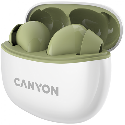 In-ear headphones TWS 5 with wireless charging case Canyon TWS-5 green