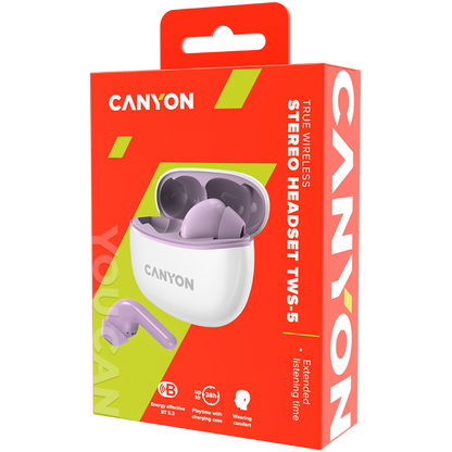 TWS-Kopfhörer 5 drahtlos Canyon TWS-5 violett