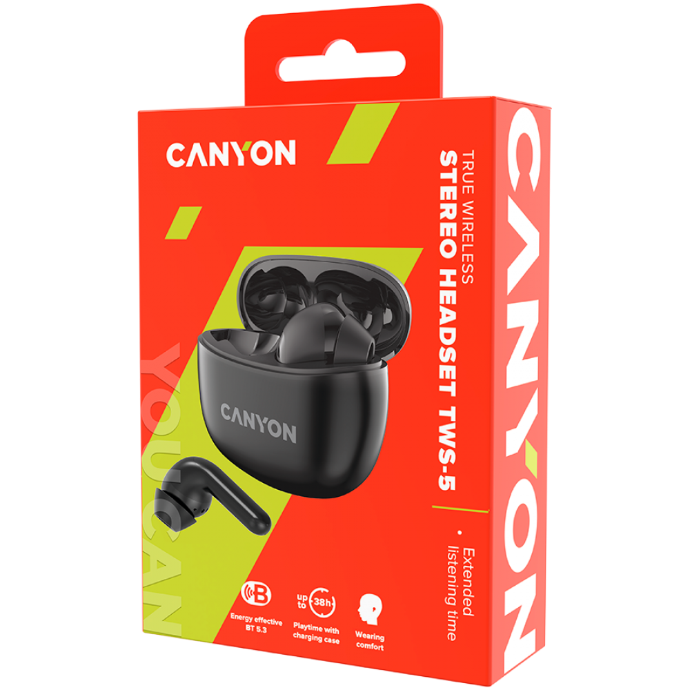 Canyon TWS-5 Black TWS 5 Wireless In-Ear Headphones