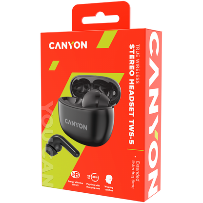 Canyon TWS-5 Black TWS 5 Wireless In-Ear Headphones