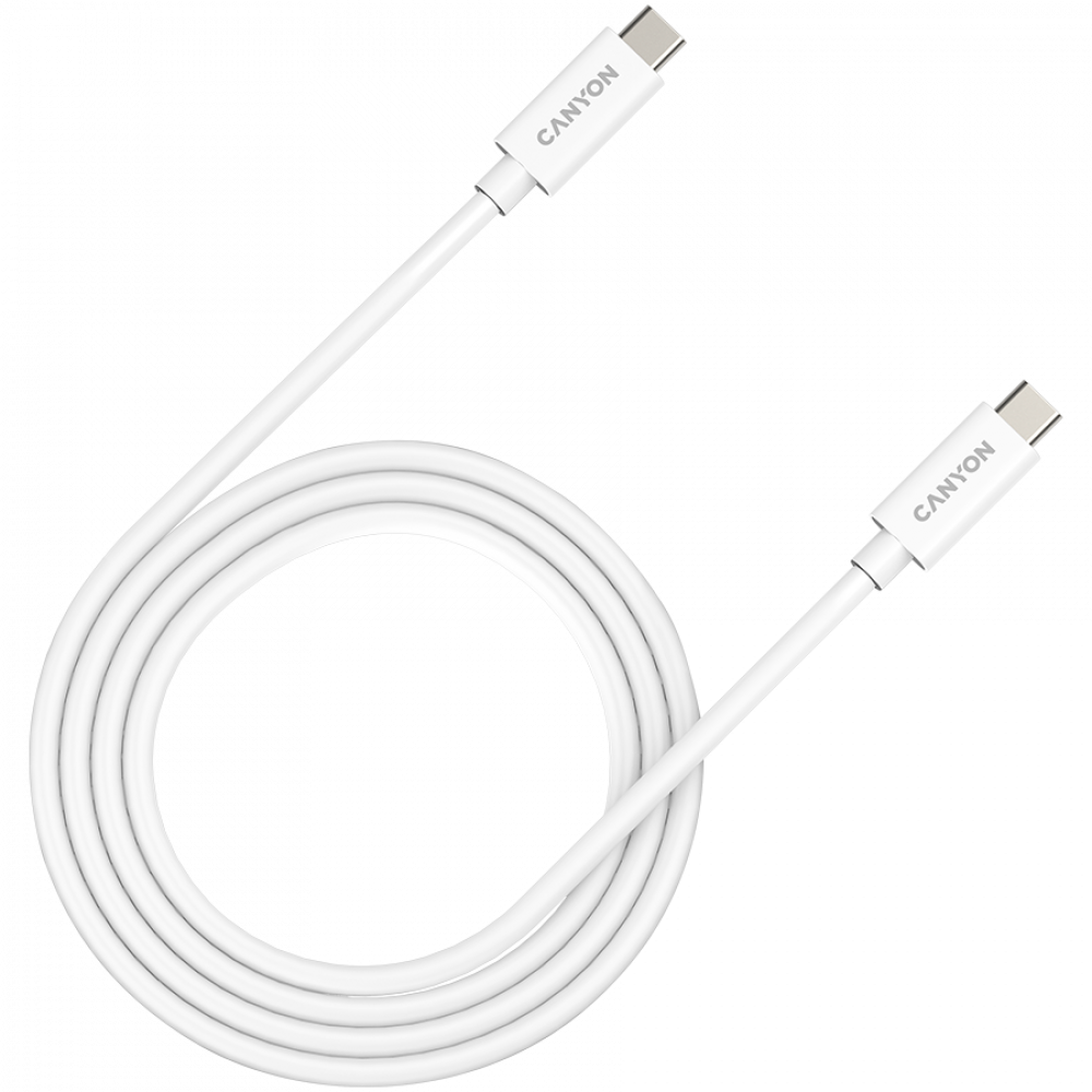USB C to USB C Cable 240W 40Gbps 4K 1m Canyon UC 44 white
