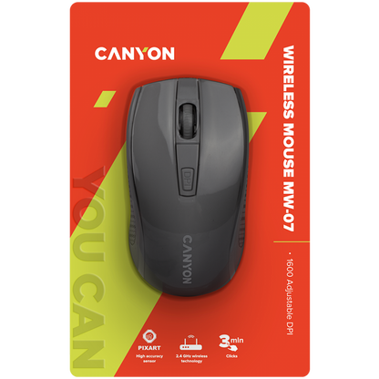 Kabellose ergonomische Maus Canyon MW 7 schwarz