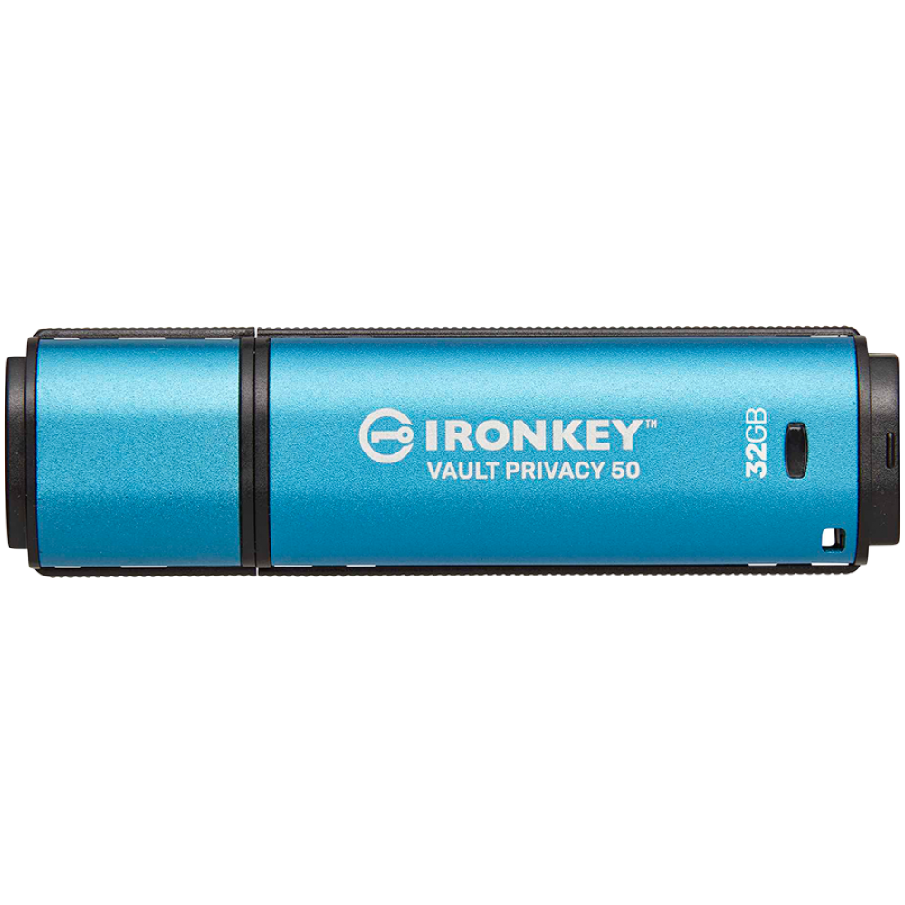 KINGSTON IronKey Vault Privacy 50 32 GB USB 3.2 Waterproof Blue Flash Drive