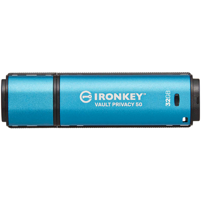 KINGSTON IronKey Vault Privacy 50 32 GB USB 3.2 Waterproof Blue Flash Drive