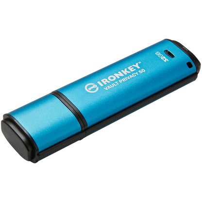 KINGSTON IronKey Vault Privacy 50 32 GB USB 3.2 Waterproof Blue Flash Drive