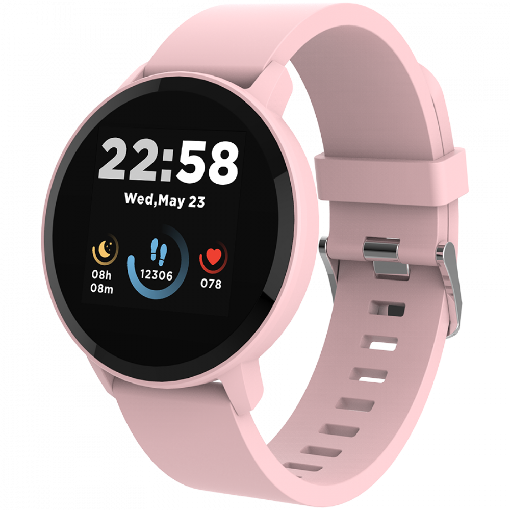 Smartwatch Lollypop z funkcjami zdrowotnymi Canyon SW-63 różowy