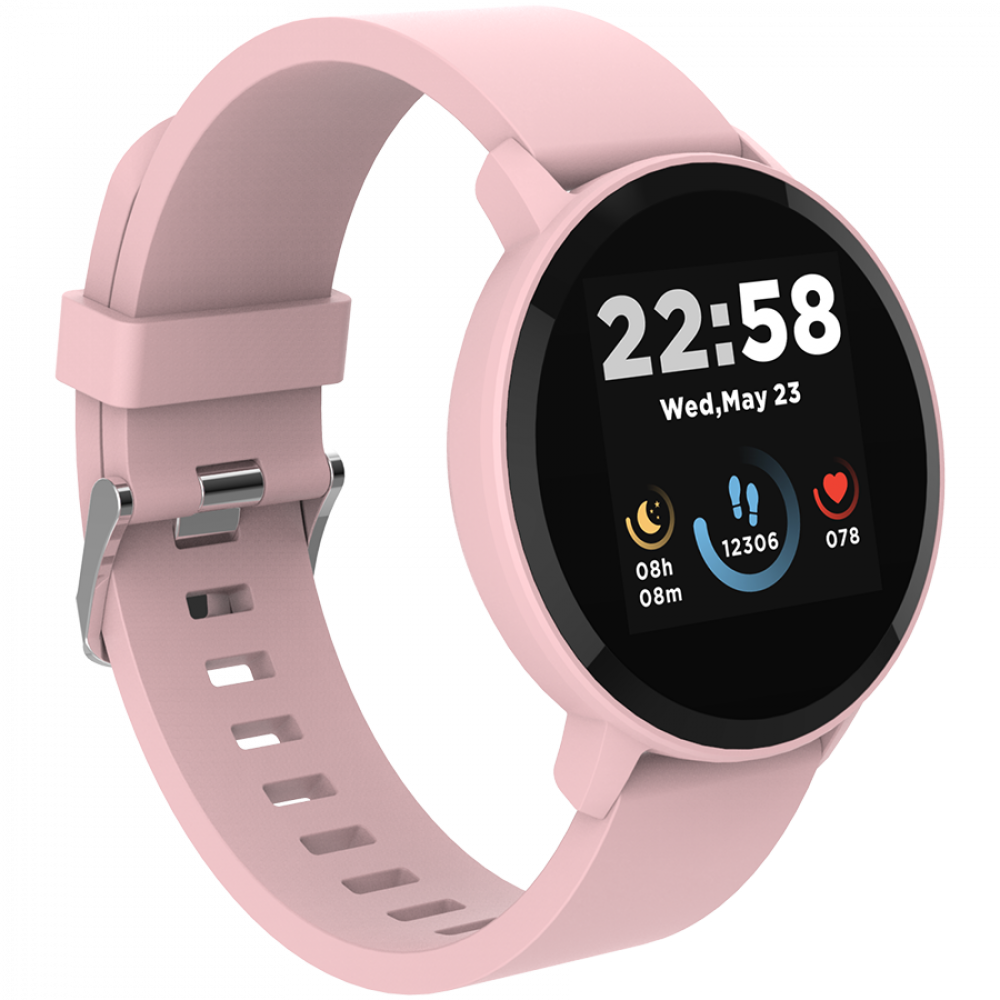 Smartwatch Lollypop z funkcjami zdrowotnymi Canyon SW-63 różowy
