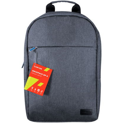 Canyon BP-4 15.6'' Laptop Backpack with Pocket, Grey