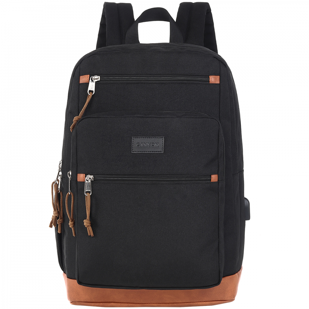 Canyon BPS-5 22L USB Portable Black Laptop Backpack